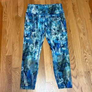 lululemon wunder under 7/8 leggings high rise sun dazed Blue tight HR 25"